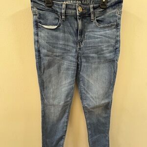 American Eagle Outfitters Women's Light Blue Skinny Jeans